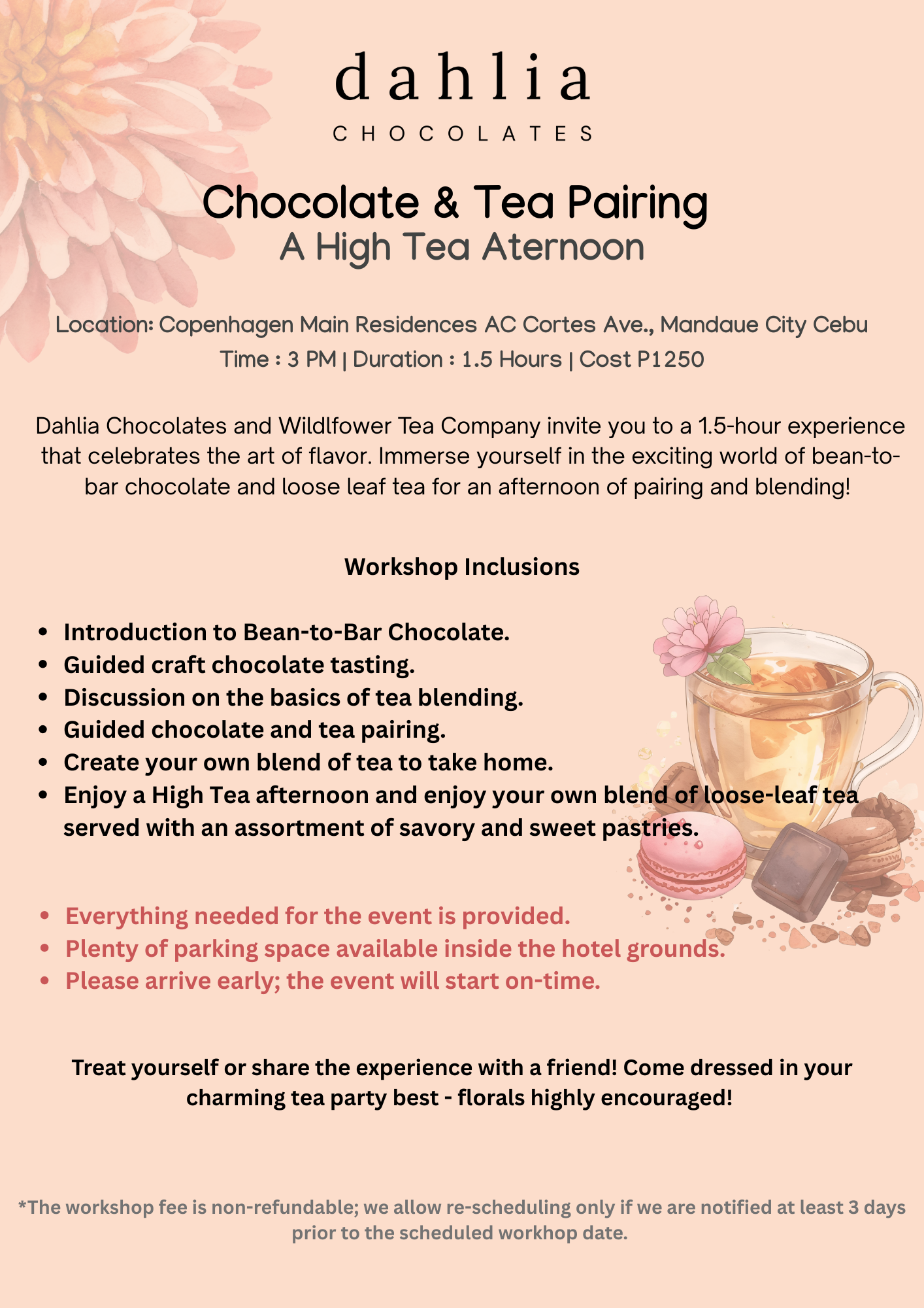 Chocolate & Tea Pairing : A High Tea Afternoon